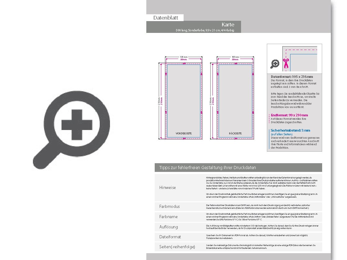 Product Bild trauerkarte_din_lang_4_4_farbig_+_sonderfarbe_silber