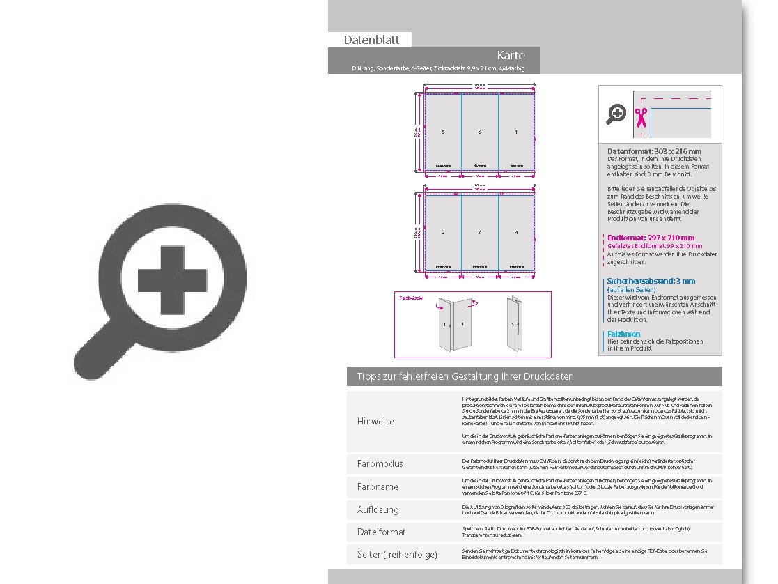 Product Bild trauerkarte_din_lang_6-seiter_zickzackfalz_4_4_farbig_+_sonderfarbe_gold